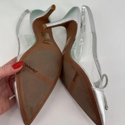 NWT J.Reneé Tadma Glass Slipper Rhinestone Pumps Heels Size 12W Cocktail Wedding Silver