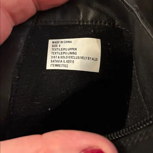 Serra Black Lace Up Wedge Boots - Size 9M