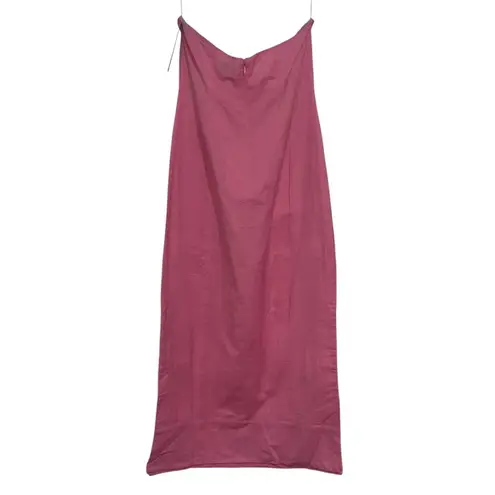 NEW NWT The Wolf Gang Filipa Embroidered Strapless Maxi Dress In Floss Pink Size XL