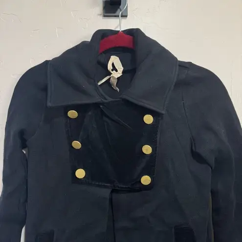 Bailey44  Black Cape Jacket size 4 with velvet accents - Image 2