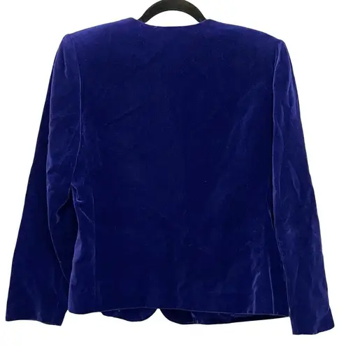 Koret Purple Velour Button Front Blazer Size 10