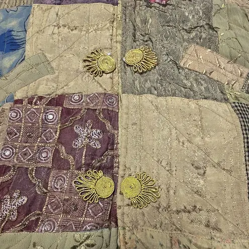 Celeste Patchwork Artsy Bohemian Floral Blazer Sz M/L Size L