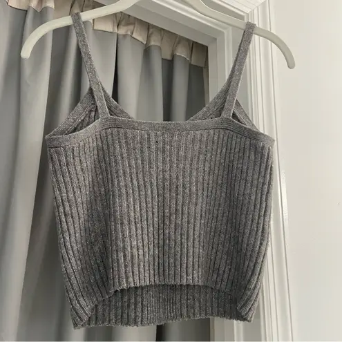 AUDEN Knit Set Gray Ribbed Loungewear Medium