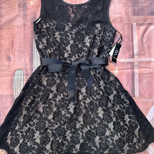 Betsy and Adam Elegant Black Lace Dress