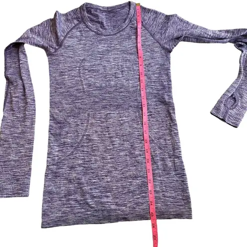 Lululemon  Swiftly Tech Long Sleeve Crew Size 4 Space Dye Heathered Purple Fog