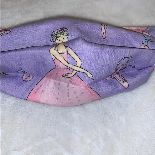 Fabric Face Mask Purple Pink Ballerina Princess