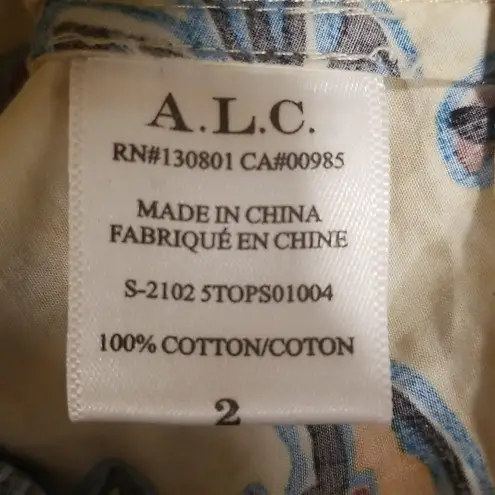 ALC Frank 💕A.L.C.💕 Rylan Printed Puff Sleeve Top & Lucie Floral Maxi Skirt  ~ Apricot 2