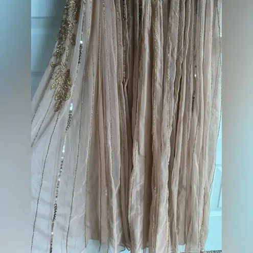 Mac Duggal Beaded Illusion Puff Sleeve Gown 93638