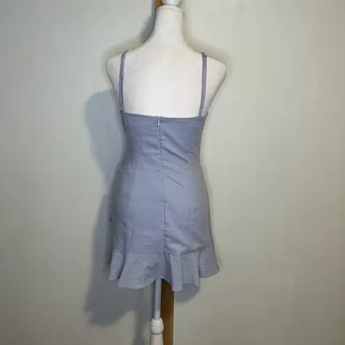 Princess Polly  Cottage Hill light blue wrap mini dress size 6