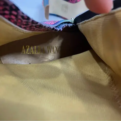 Azalea Wang skaywalker rainbow snake skin boots heeled boots women’s size 7 Pink