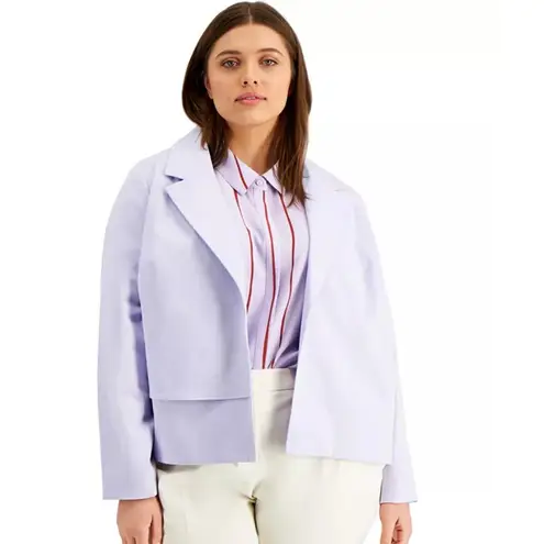 Alfani NWOT Plus Size Front-Detail Jacket Blazer Soft Lilac SZ-1X