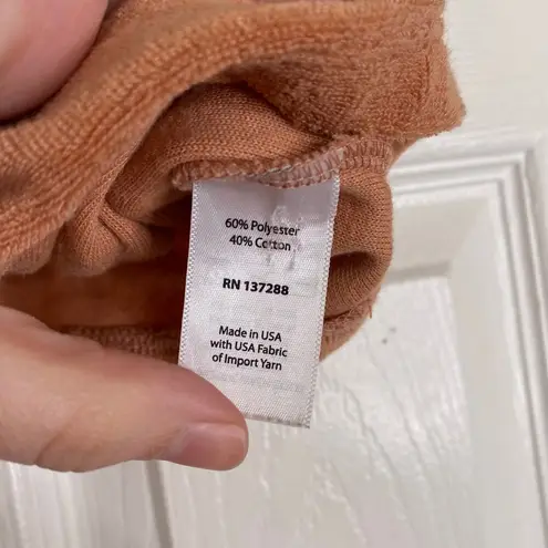 BARRY'S x Year of Ours Camel Terry Bralette Vacation Short Set Size Small Lounge Orange