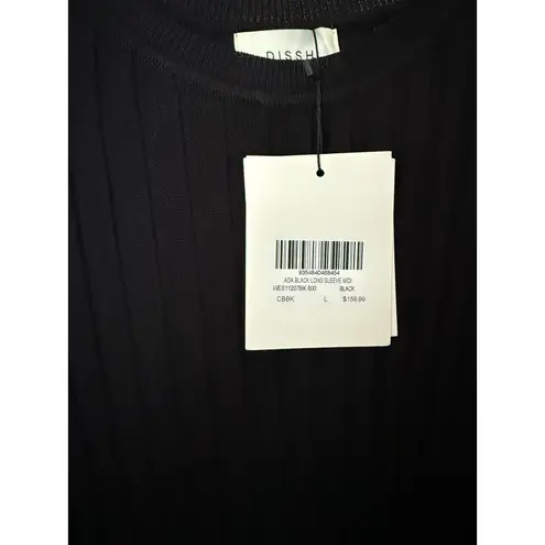 DISSH Ada Black Long Sleeve Midi Dress