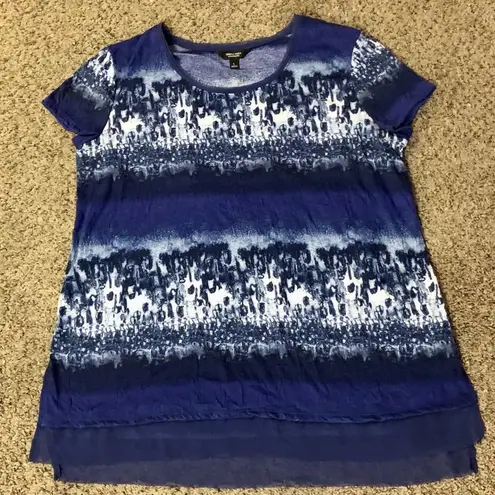 Simply Vera Top Womens L Used Blue