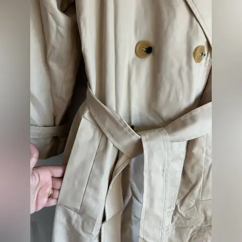 Sandro Victory Plaid Back Cotton Trench Coat Size 6- NWT