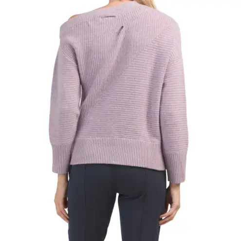 💕NAADAM💕 Asymmetrical Draped Sweater Wool Cashmere Heathered Purple Small NWT