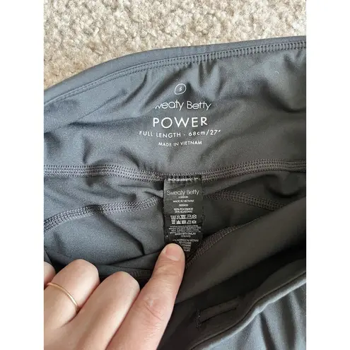 Sweaty Betty  Sz S Womens Power Black Leggings Full Length 27" Side Pocket Gym