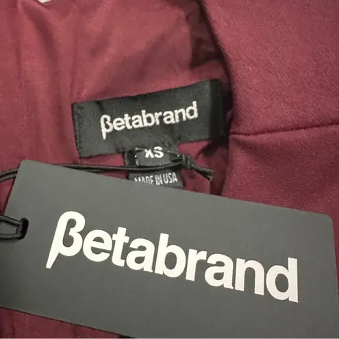 Betabrand No Sweat Sleeveless Burgundy Red Asymmetrical Sheath Dress Size XS