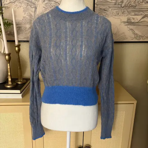 Veronica Beard Mohair & Alpaca Riola Cable-Knit Sweater Size Medium