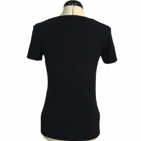 Catherine Malandrino Short Sleeve Tee Black XS