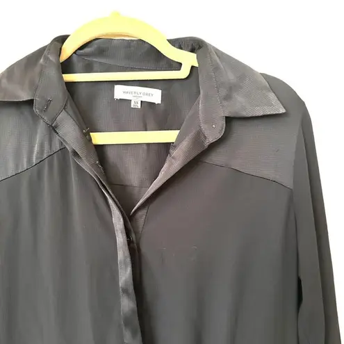 WAVERLY GREY Shirt Dress in Navy Blue Sz XS Blue