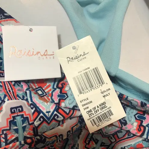 Raisin's CURVE BOA halter TANKINI swim top 24W