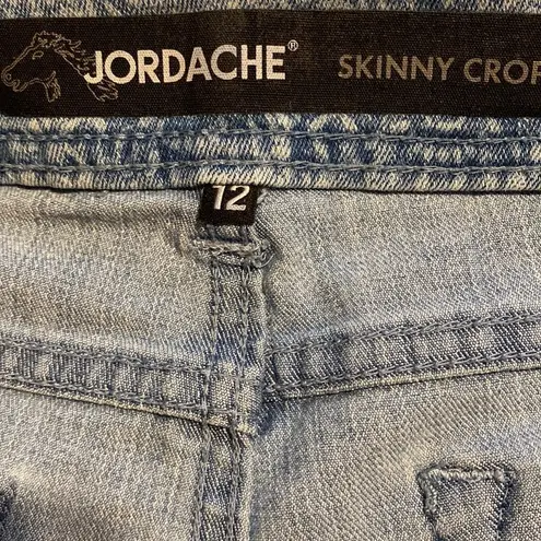 Jordache Women’s Capris jeans skinny cropped mandala size 12 print pattern EUC