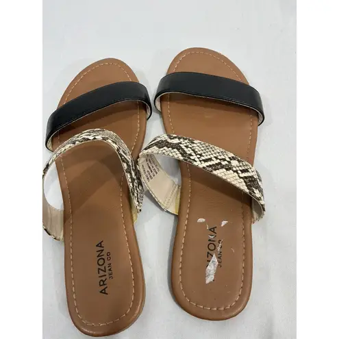 woman's arizona jeans Gordon Size 11 Slip On 2 Band Slide Sandals Snake Print
