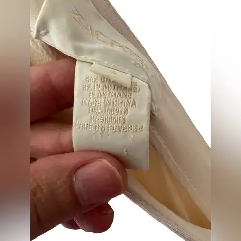 Zac Posen Cream One Shoulder Sheath Cocktail Dress Size 2