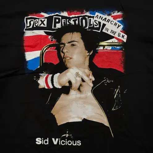 Sex Pistols Anarchy in the UK Sid Vicious Poster Punk Band Tee L