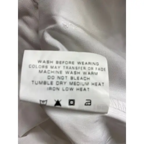 Landau Size L Pocket Front Scrub Top White Red Trim Unisex Nurse CNA Work NWT Size L