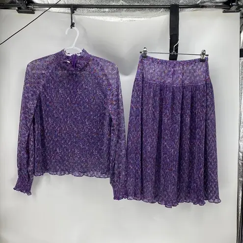 Vintage Liz Robert’s purple sheer top an skirt bohemian size M cottagecore Size M