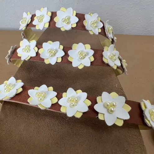 No Boundaries  NOBO Daisy Cork Platform Sandals Slide Chunky Boho Hippie Y2K Sz 9