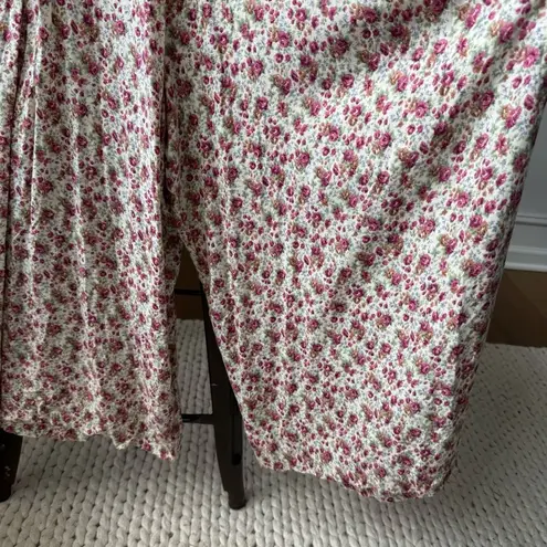Vintage 90s Jeffrey & Dara Floral Print Wide Leg Jumpsuit 12 Petite Pink Size 12P