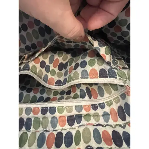 Axcess by Liz Claiborne Black Quilted Tote Shoulder Bag Polka Dot Lining Women’s