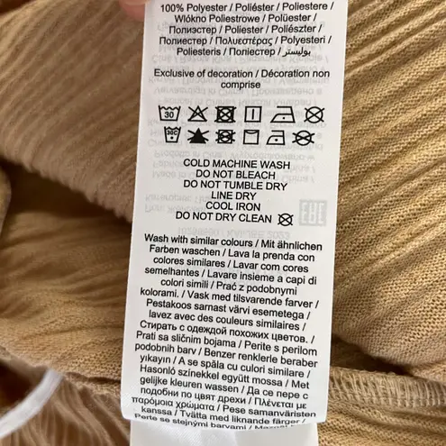 VERO MODA New Micro Pleat Faux Wrap Short Dress Gigi Irish Cream Size XL