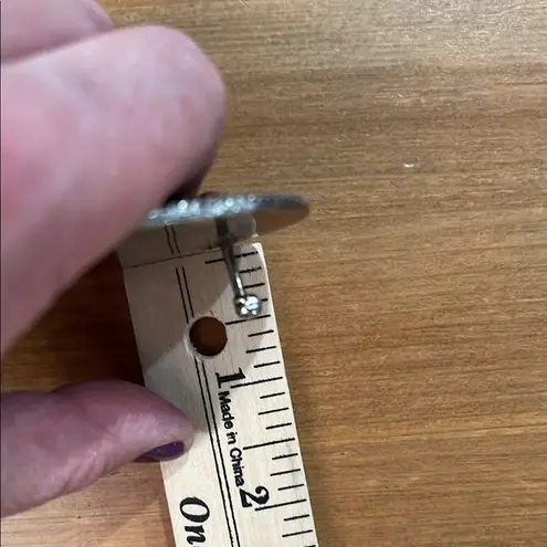 Vintage Oval Metal Silver Raw Semi