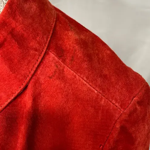 Christopher & Banks Vintage red suede leather jacket large