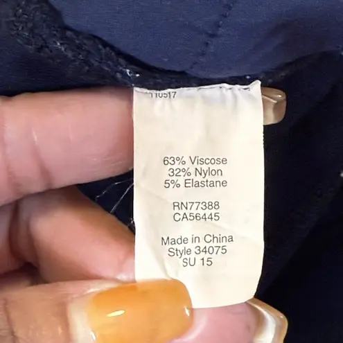 J Crew The Gigi Pant Dark Navy Ponte Ankle Straight Leg Pants Women's Size 8 # Blue