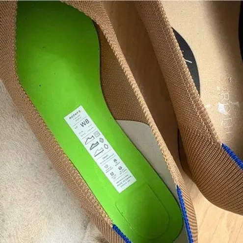 Rothy's ROTHY’S The High Point Wren Captoe Heel Tan Black Size 8 NWOT