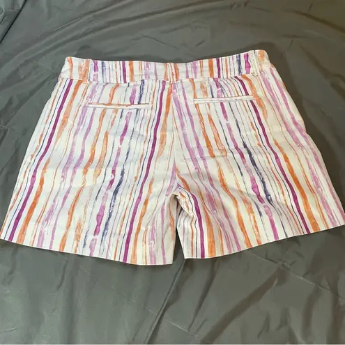 Isaac Mizrahi Orange and Purple Bermudas
