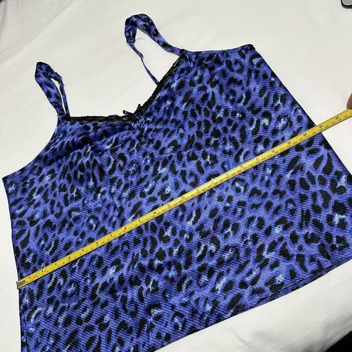 Lounge Kathryn Purple Animal Print Sleeveless Camisole Cami Sleep Top Sz XL