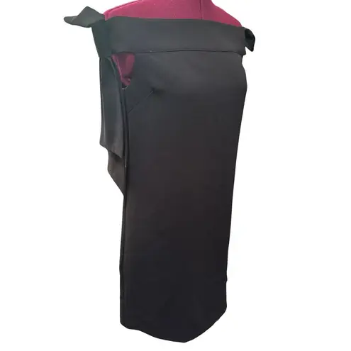 CeCe Off the Shoulder Bow Tie Detail Little Black Dress Mini Crepe Sheath NWT 2