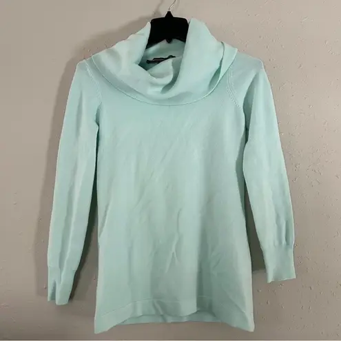 French Connection  Mint Green Turtle Neck Sweater Tunic Soft Comfy Spring Medium