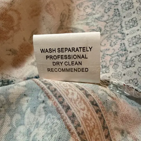 Jaase NWT Anthropologie M Patchwork Midi Dress Tiered Flowy Long Sleeve Modest