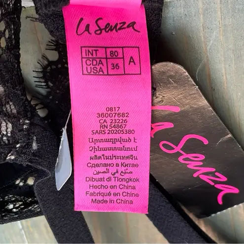 La Senza Black All Over Lace Nude Cups Beyond Sexy Bra - 36A