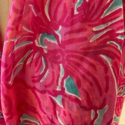 Lilly Pulitzer ‎ flowers Infinity scarf loop beach resort EUC