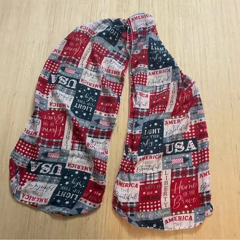 Womens Patriotic Theme Red, White, Blue Neck Style Scarf 100% Polyester