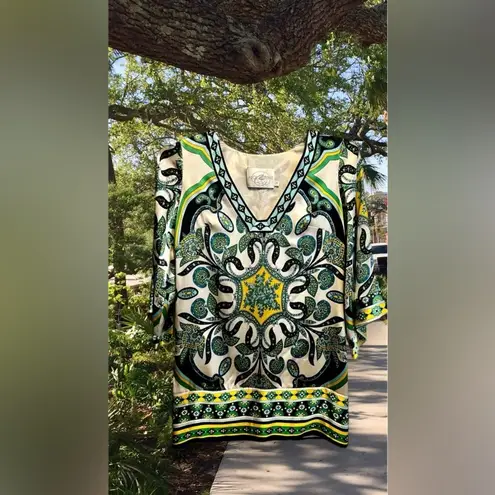 Alice & Trixie Floral Tunic Silk Dress, x-small