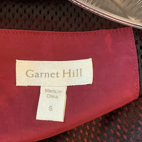 Garnet Hill Windbreaker Lightweight Jacket w Hood Merlot SMALL